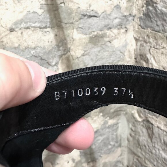 Alexander McQueen Black Patent Butterfly Ankle Strap Platform Sandals - Picture 5 of 13